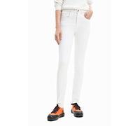 Desigual Pantalones Casuales para Mujer, Blanco, 40