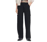 Desigual Pantalones Largos Tejidos para Mujer, Negro, L