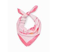 Desigual Pañuelo carré Pantera Rosa de mujer. Rosa Talla única