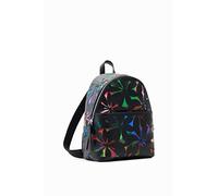 Desigual Pequeña mochila de flores troqueladas