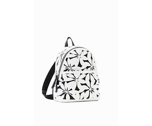 Desigual Pequeña mochila de flores troqueladas