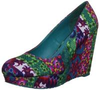 Desigual Plataforma de Cuero Sandy para Mujer, Turquoise, 38 EU