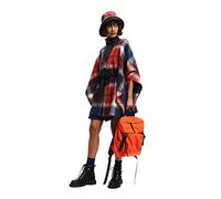 Desigual Poncho_Red Check Milan, U De Las Mujeres