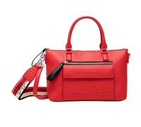 Desigual PU Hand Bag, Bolso de Mano para Mujer, Rojo, U