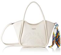 Desigual PU Shoulder Bag, Mujer, Blanco, U