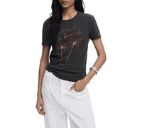 Desigual REPRIS_TS_Palm, 2000 Negro, XS