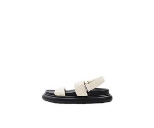 Desigual Sandals Flat, Sandalia Mujer, Negro, 36 EU