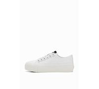Desigual Shoes_Street Half Logo 1000-Zapatillas, Color Blanco, Zapatillas Mujer, 41 EU