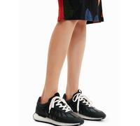 Desigual Zapatillas Runner Detalles engomados Negro