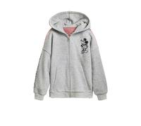 Desigual Sudadera con cremallera gris / rosa oscuro / rojo / negro 122-128 gris / rosa oscuro / rojo / negro