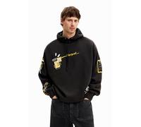 Desigual Sudadera de Manga Larga para Hombre, Negro, M