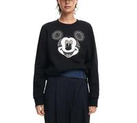 Desigual Sudadera de Manga Larga para Mujer, Negro, XL