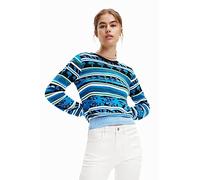 Desigual Jers_Rainforest 5020 Sudadera, Azul, XS para Mujer