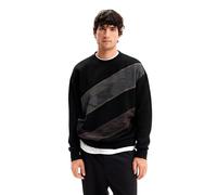 Desigual Sweat_Amadeo Sudadera, Negro, XL para Hombre