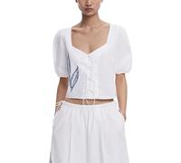 Desigual Sweat_Basic Sweatshirt, Rojo, S Women's