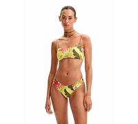 Desigual Swim_Palms_Top Bikini, Amarillo, XL para Mujer