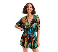 Desigual Swim_Top Tropical Party Bikini, Negro, XL para Mujer