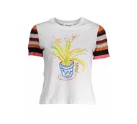 Desigual Desigual - Camiseta punto rayas de mujer. Blanco Talla 44