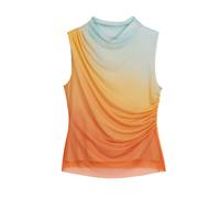 Desigual Top azul moteado / naranja L azul moteado / naranja