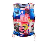 Desigual Top 'CRASH' azul / amarillo / frambuesa / blanco XL azul / amarillo / frambuesa / blanco