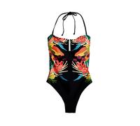 Desigual Traje de baño azul claro / amarillo / negro, Talla L
