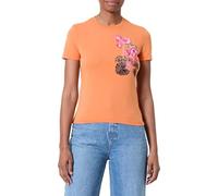 Desigual Camiseta capuchino / marrón oscuro / naranja oscuro / rosa claro, Talla M