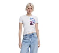 Desigual TS_Botanical_Lacroix T-Shirt, Blanco, S Women's