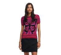 Desigual TS_Butterfly, 3098 Neon Pink XL, Rojo, XL