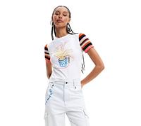 Desigual Camiseta TS_Jarron 1000 manga corta blanco para mujer talla L