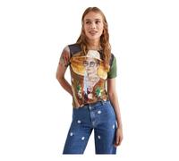 Desigual TS_LEBANEN Camiseta, Green, S De Las Mujeres