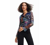 Desigual TS_Lettering 5010 Camiseta, Azul, S Mujeres