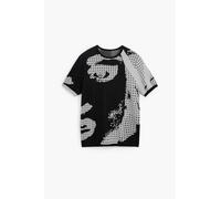 Desigual Camiseta gris / negro M gris / negro