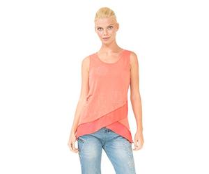 Desigual TS_SÁBADO - Camiseta Mujer, Naranja (Deep Sea Coral 7062), Large
