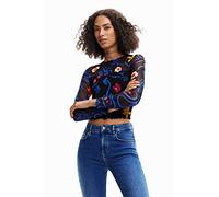 Desigual TS_Sence 2000 Camiseta, Negro, L para Mujer