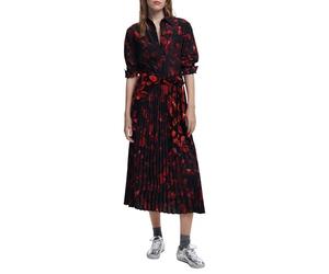Desigual Vest_Camisero_PLISA Casual Dress, Rojo, L Women's