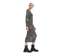 Desigual Vest_Florida Vestido, Negro, L para Mujer
