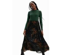 Desigual Vest_Lena Vestido, Verde, XX-Large para Mujer