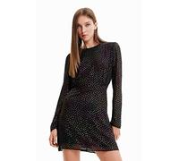 Desigual Vest_lensy 2000 Black Vestido Informal, Negro, L Mujeres