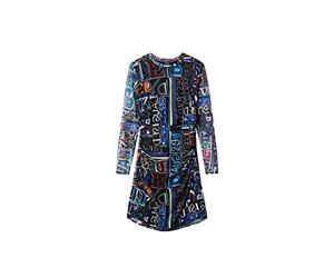 Desigual Vest_Lettering 2000 Vestido, Negro, XL Mujeres