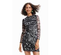 Desigual Vest_Lettering 2002, para Mujer, Negro, XL