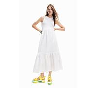 Desigual Vest_Lourdes 1000 Vestido, Blanco, L para Mujer