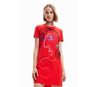 Desigual Vest_malua 3000 Vestido, Rojo, S Mujeres
