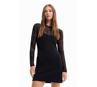 Desigual Vest_Night 2000 Black Vestido Informal Mujer (Pack de 1)