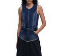 Desigual Vest_Poplin, 5053 Denim Medium Wash, M