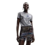 Desigual Vest_Post, 2022 Alquiler Gris Vestido Casual, M para Mujer