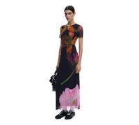 Desigual Vestido mezcla de colores / negro, Talla 34