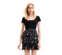 Desigual Vest_San Francisco Vestido, Negro, XS para Mujer