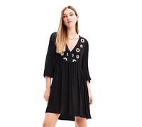 Desigual Vest_Seneca Vestido, Negro, L para Mujer