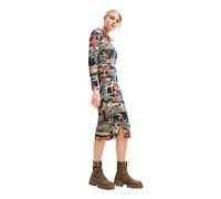 Desigual Vest_Tapestry-lac Vestido, marrón, XS para Mujer