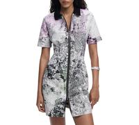 Desigual Vest_Yigal_LACRO Casual Dress, Negro/Blanco, XL Women's